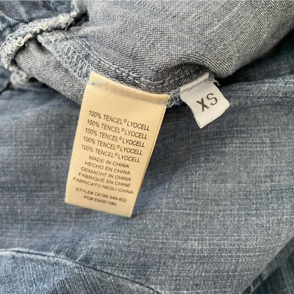 Anthropologie Cloth & Stone Chambray Denim Jumpsuit NEW XS - Picture 11 of 13